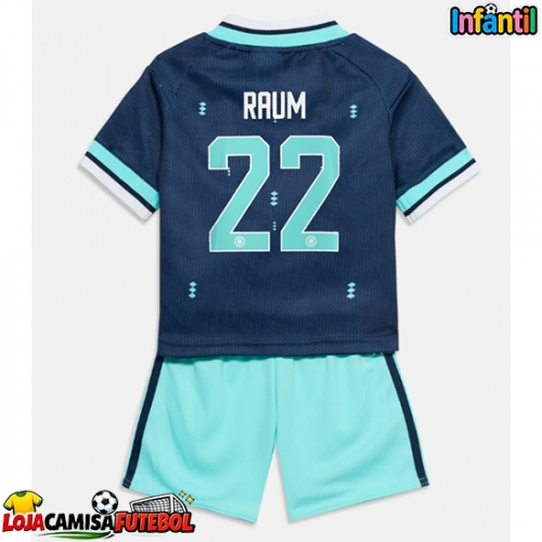 Camisa de Futebol Alemanha David Raum #22 Equipamento Secundário Infantil Mundo 2026 Manga Curta (+ Calças curtas)
